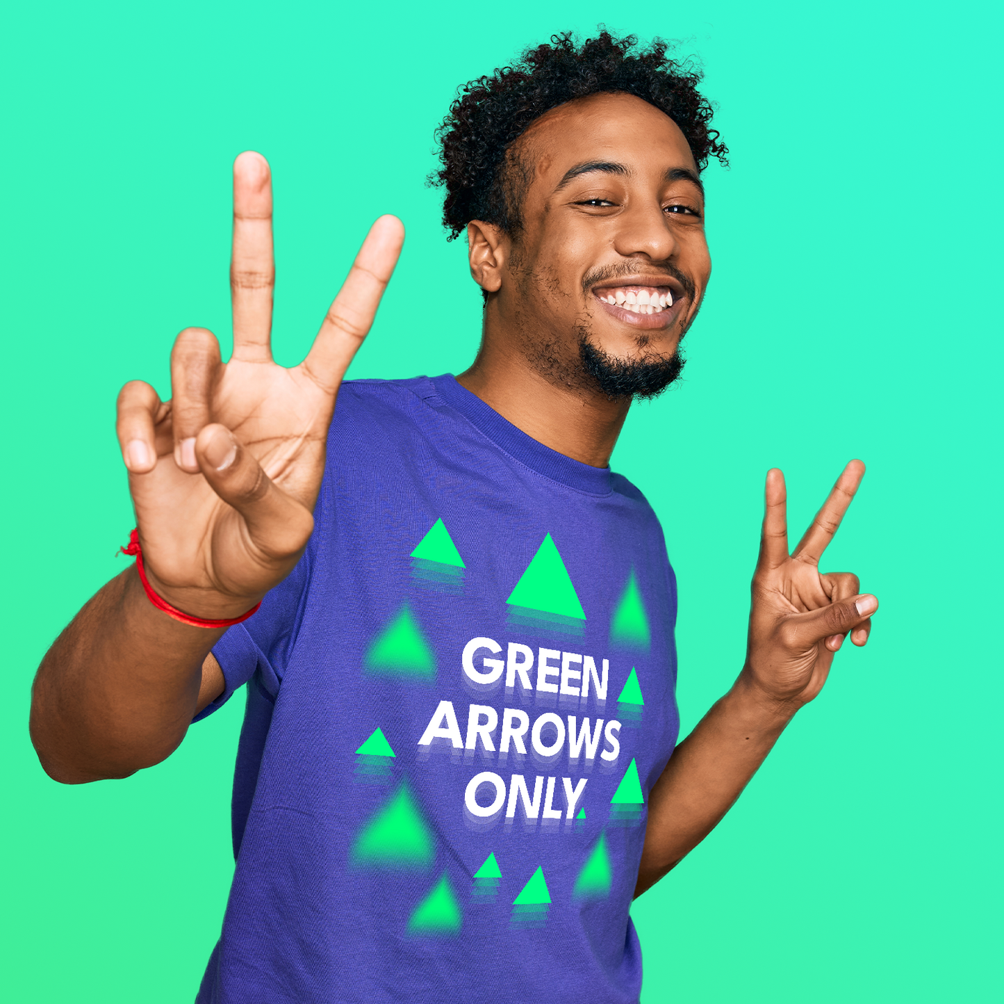 Green Arrows Only T-Shirt (Purple)