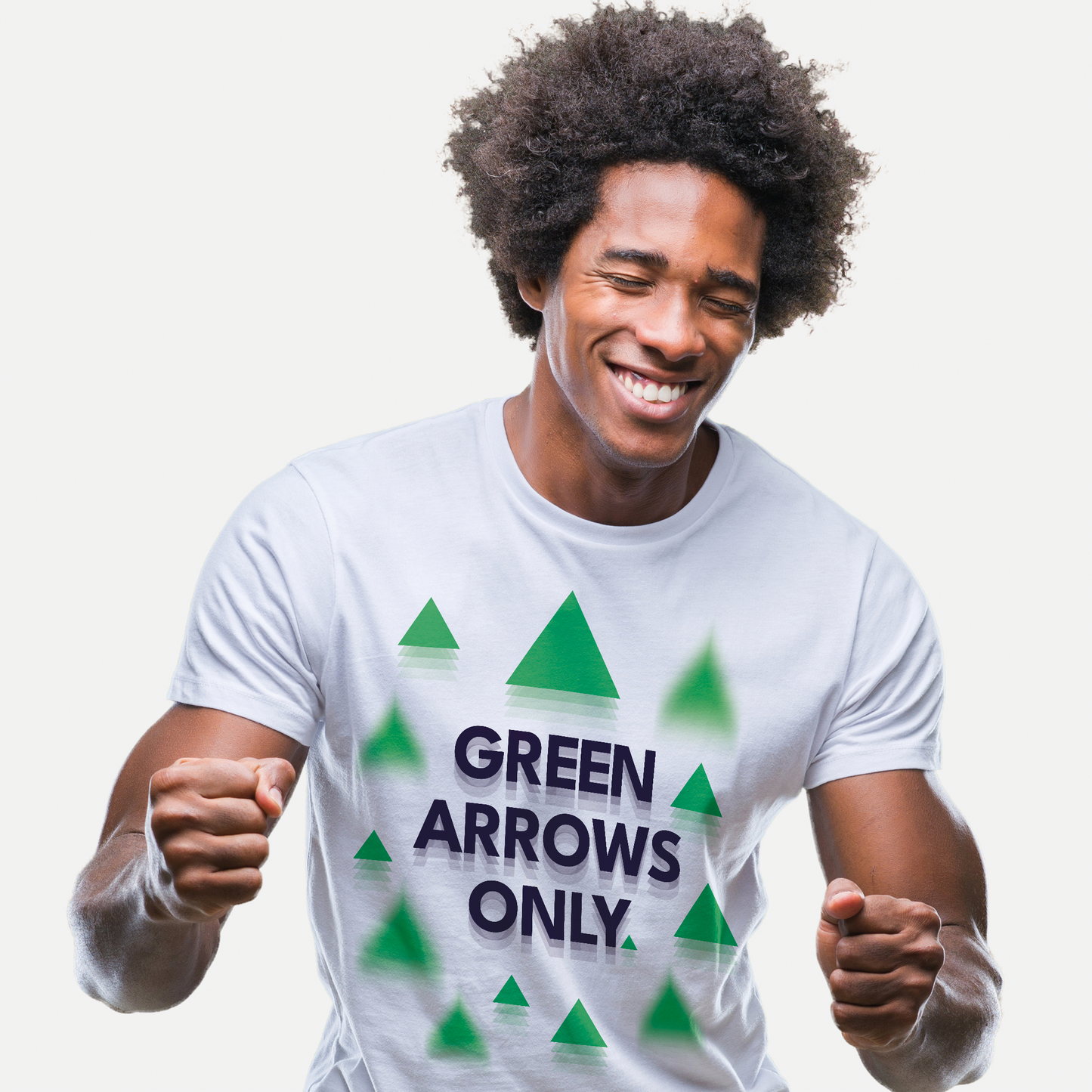 Green Arrows Only T-shirt (White)