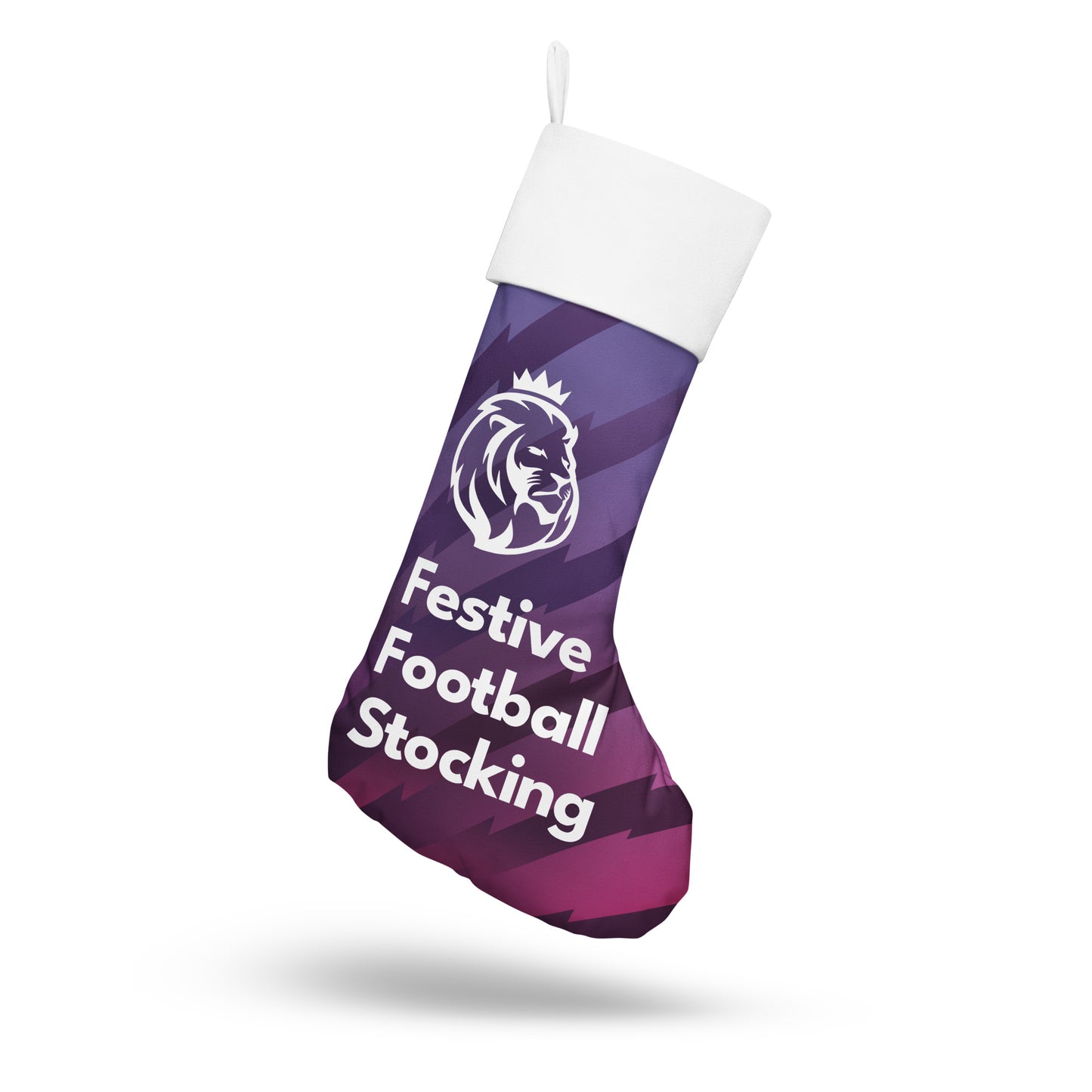 Festive Football Stocking for Christmas (Purple)