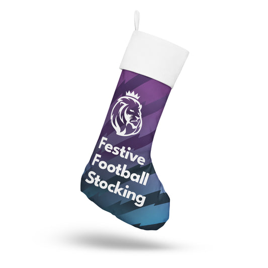 Festive Football Stocking for Christmas (Blue)