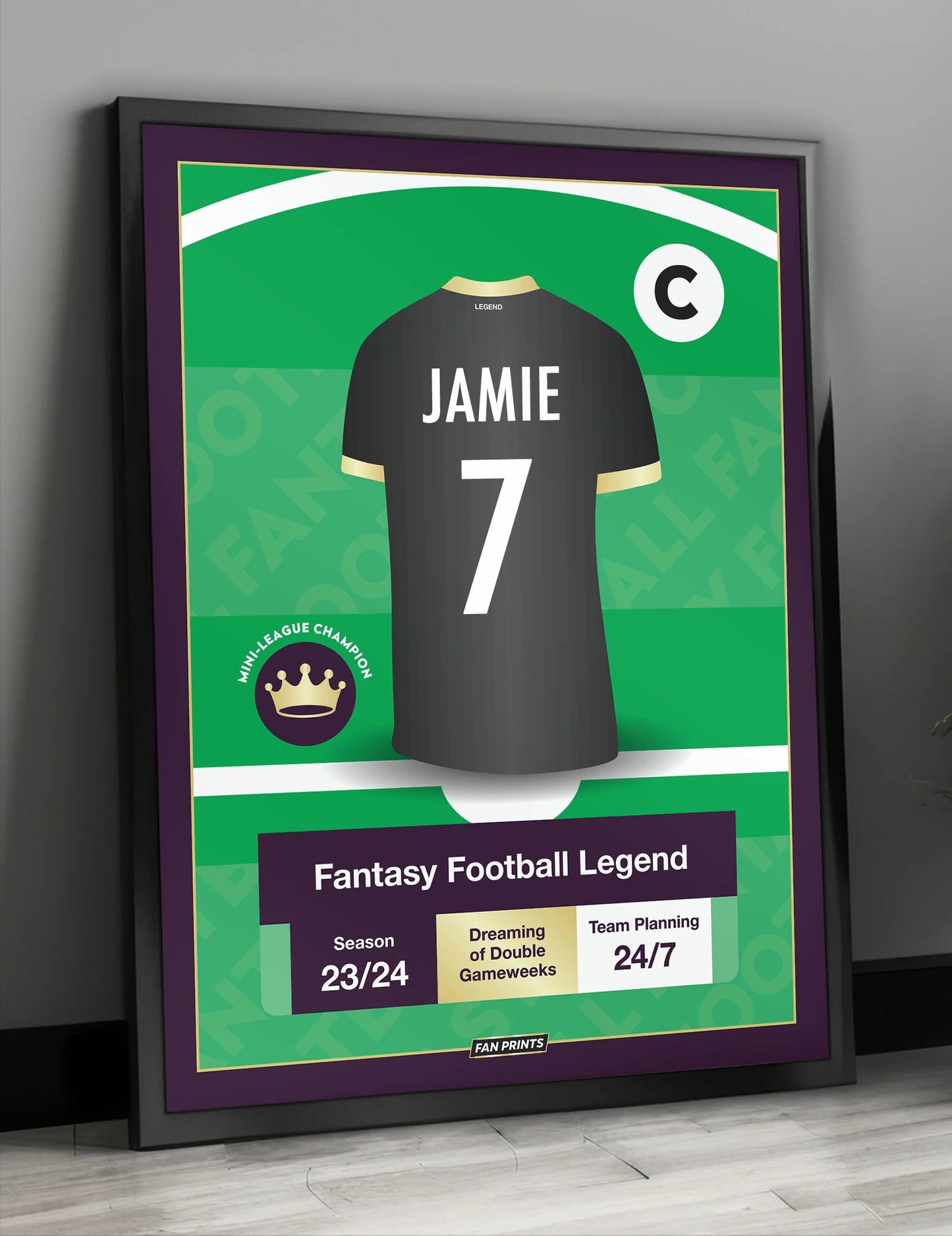 Personalised Fantasy Football Player Poster - The Ultimate Fan Gift!