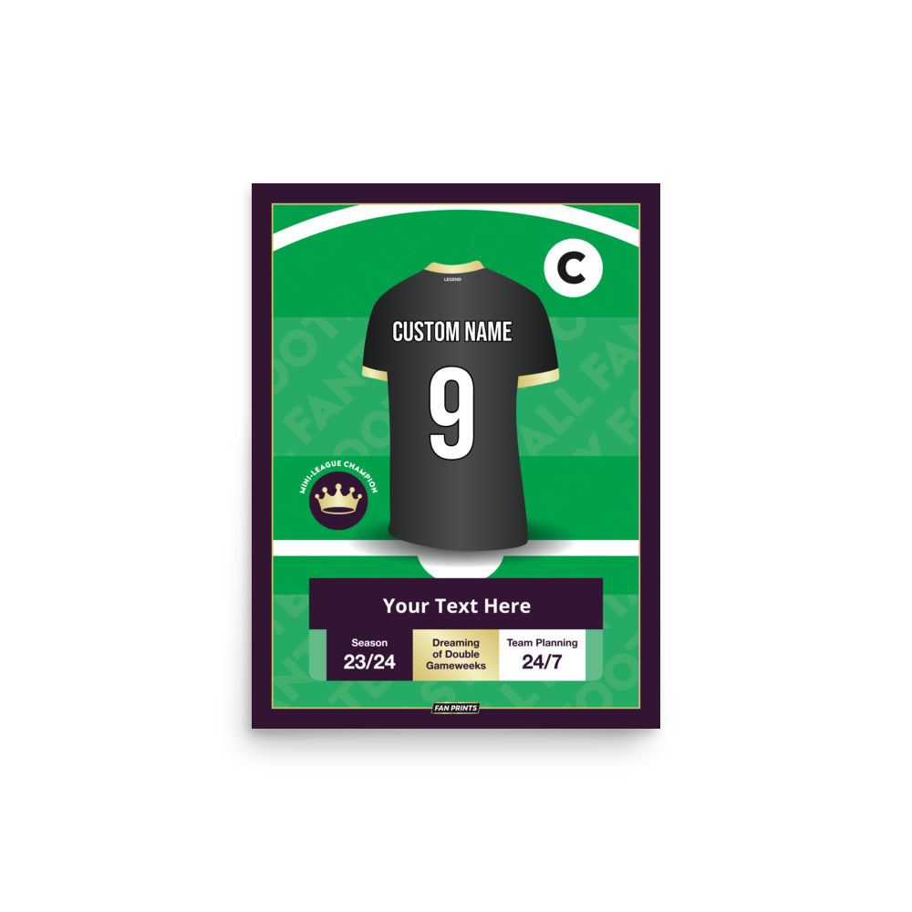 Personalised Fantasy Football Player Poster - The Ultimate Fan Gift!