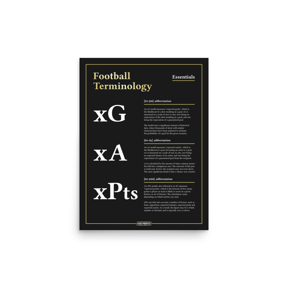 Fantasy Football Terminology Essentials Poster