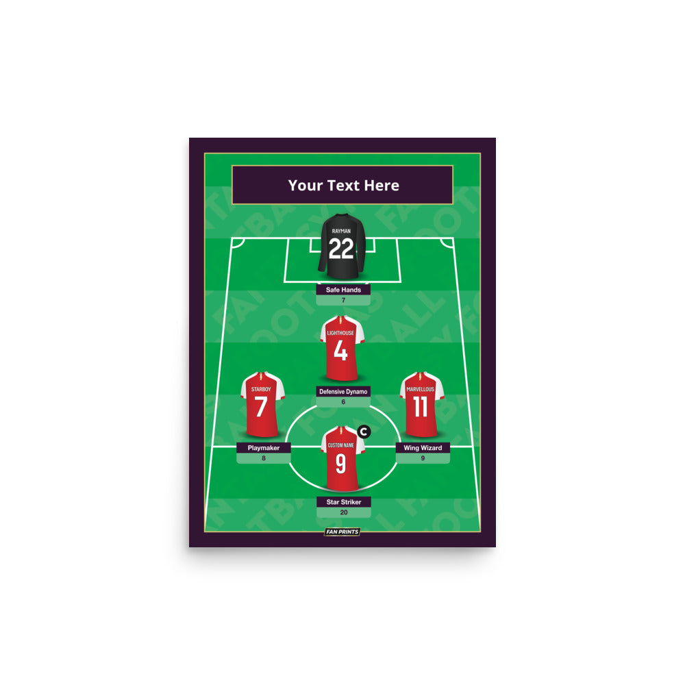 ASNL Dream Team Print - Personalised 5-a-Side Poster Gift