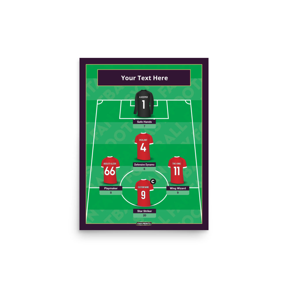 LVRP Dream Team Print - Personalised 5-a-Side Poster Gift