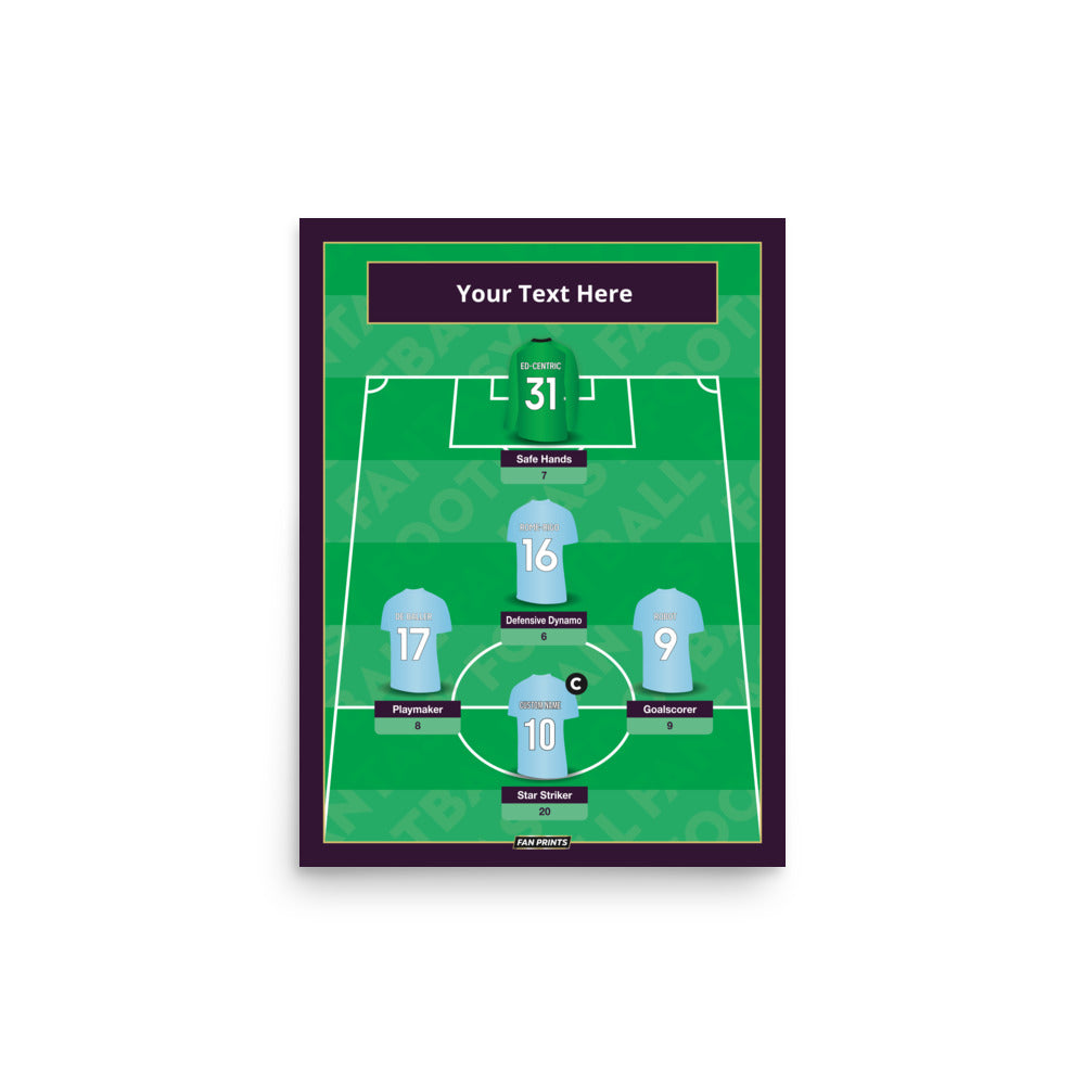 MCRC Dream Team Print - Personalised 5-a-Side Poster Gift