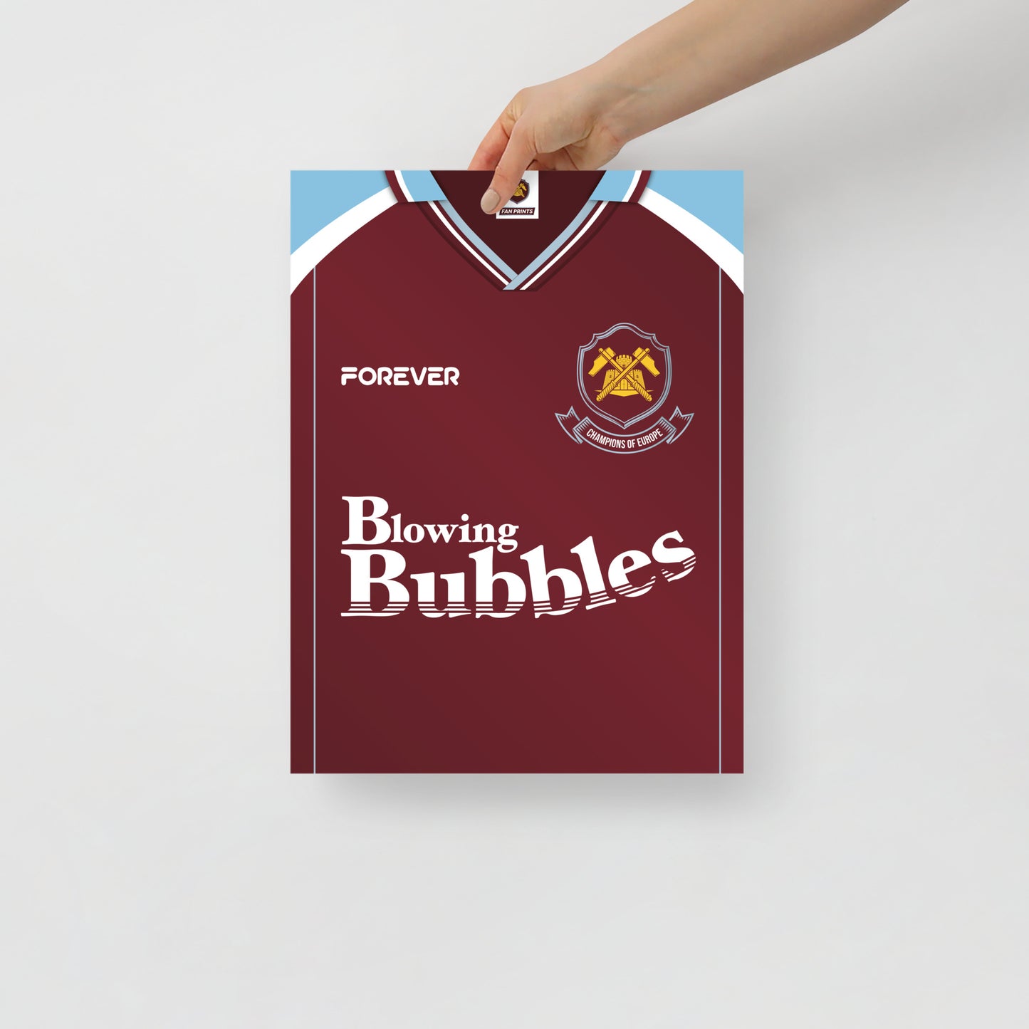 Forever Blowing Bubbles Classic Retro Football Shirt Poster