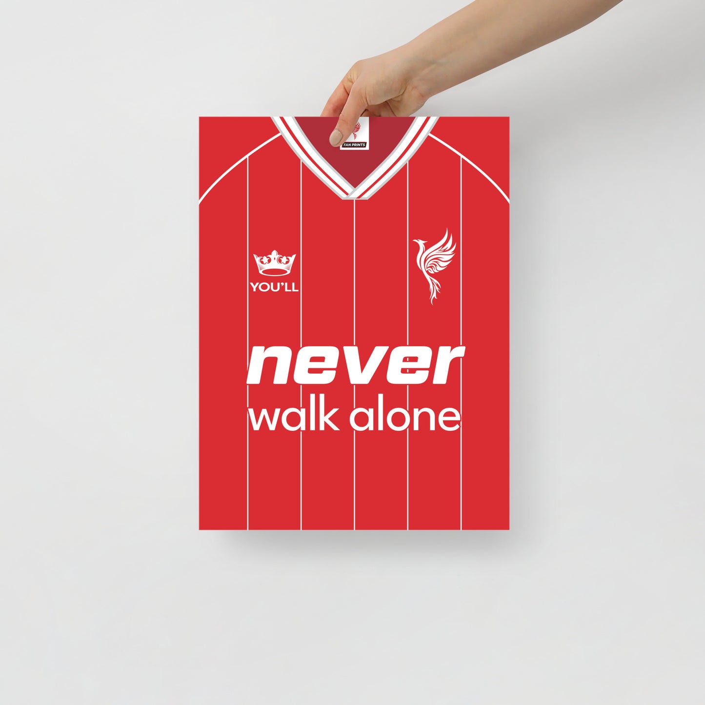 Never Walk Alone Classic Retro Football Shirt Poster