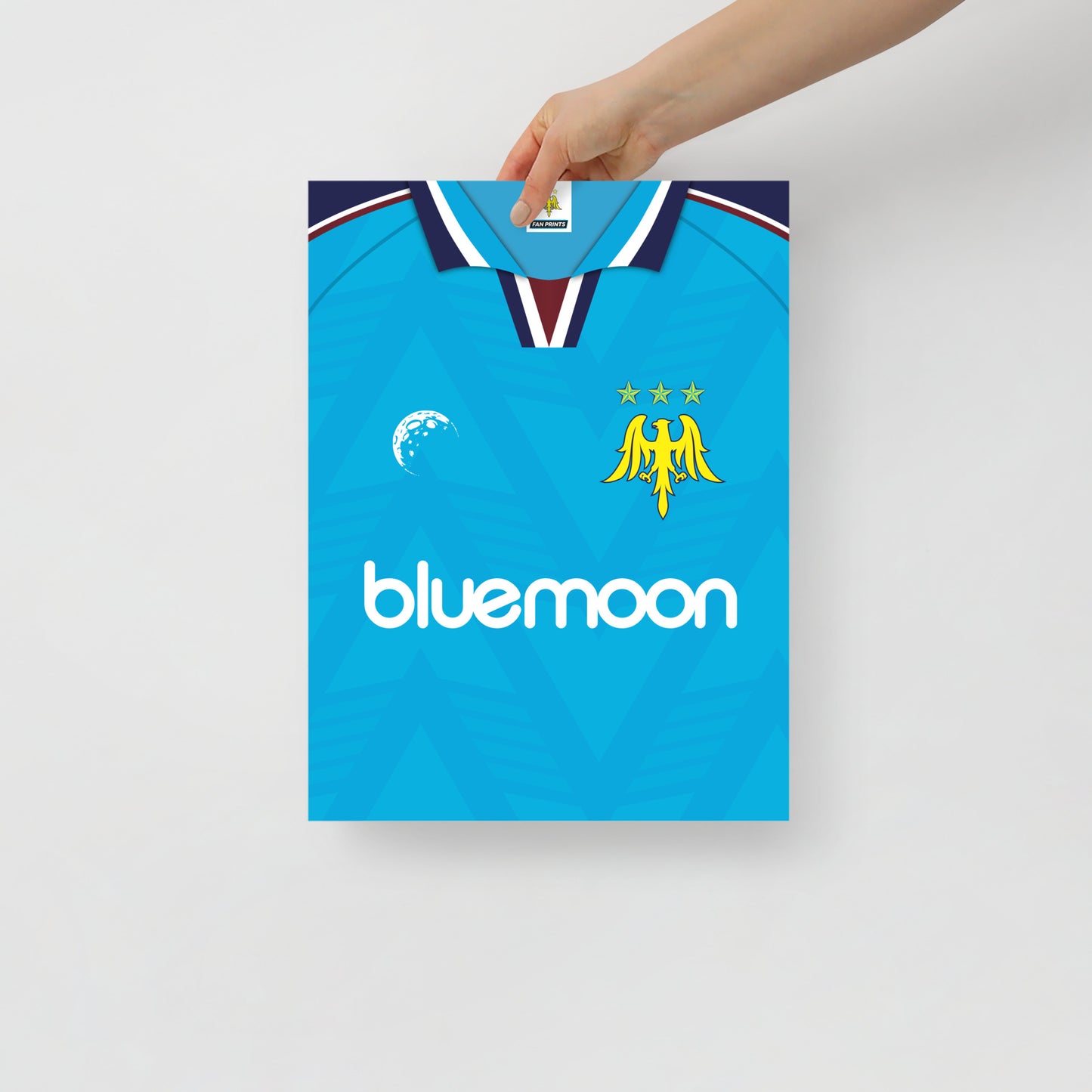 Blue Moon Classic Retro Football Shirt Poster