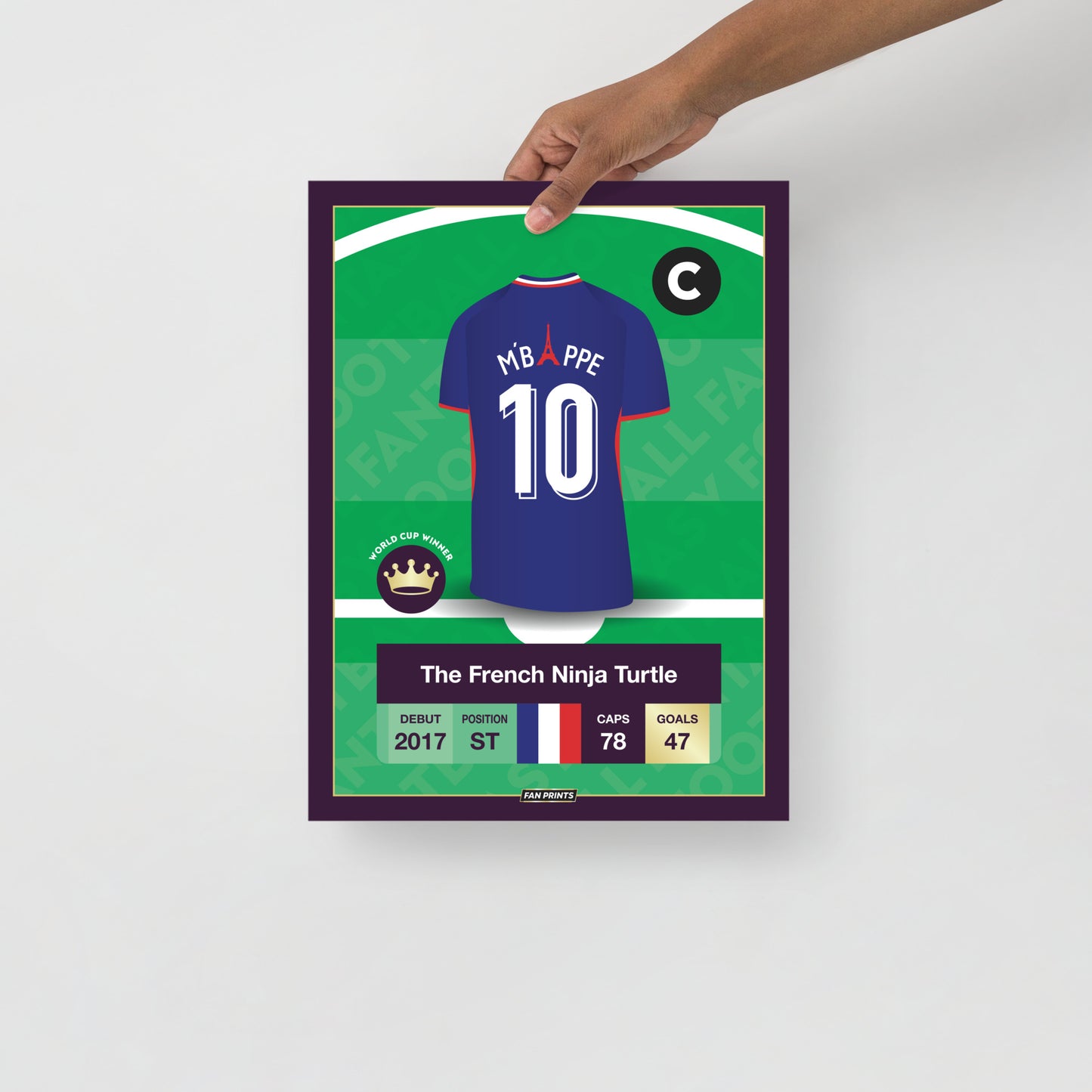 M'B*ppe 10 - France Player Poster Euro 24