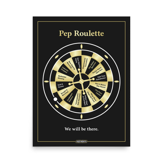 Pep Roulette - Fantasy Football Phrase Poster