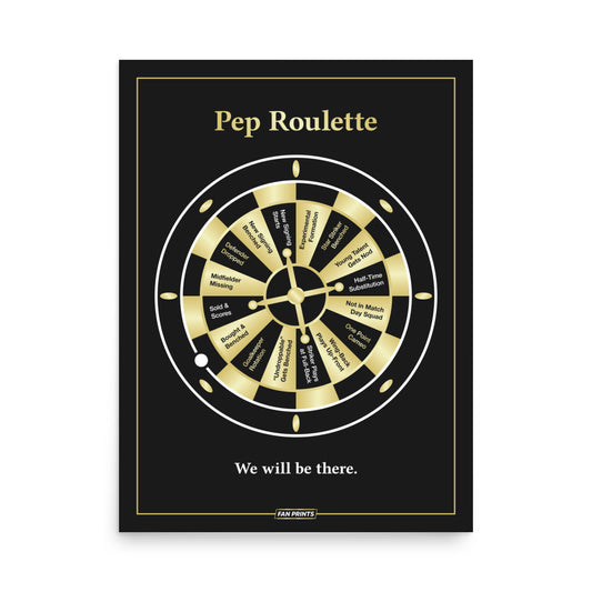 Pep Roulette - Fantasy Football Phrase Poster