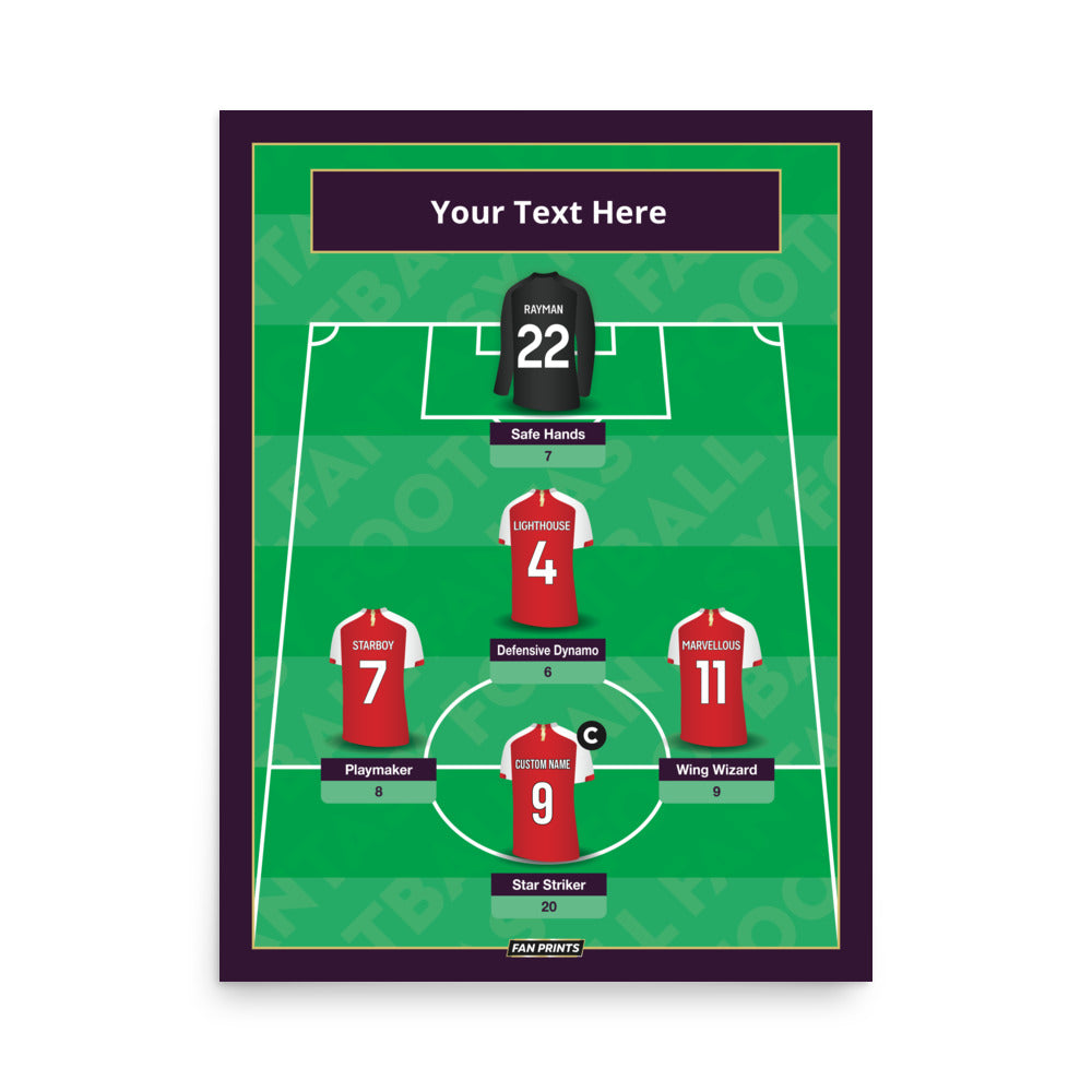 ASNL Dream Team Print - Personalised 5-a-Side Poster Gift