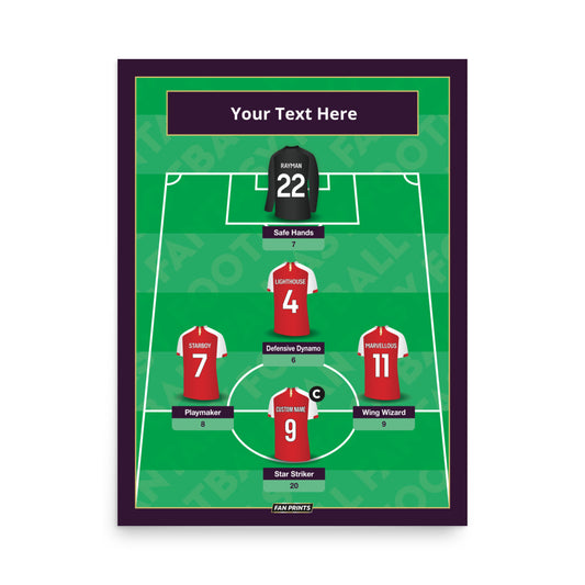 ASNL Dream Team Print - Personalised 5-a-Side Poster Gift