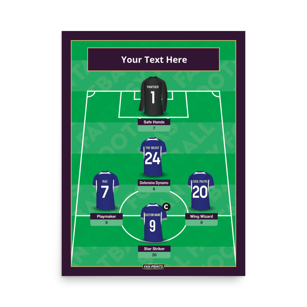 CHLS Dream Team Print - Personalised 5-a-Side Poster Gift