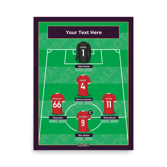 LVRP Dream Team Print - Personalised 5-a-Side Poster Gift