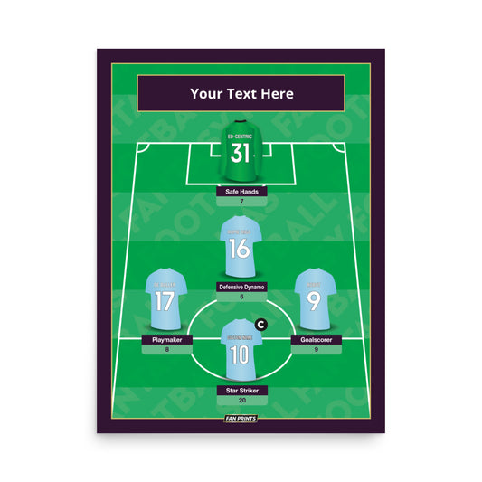 MCRC Dream Team Print - Personalised 5-a-Side Poster Gift