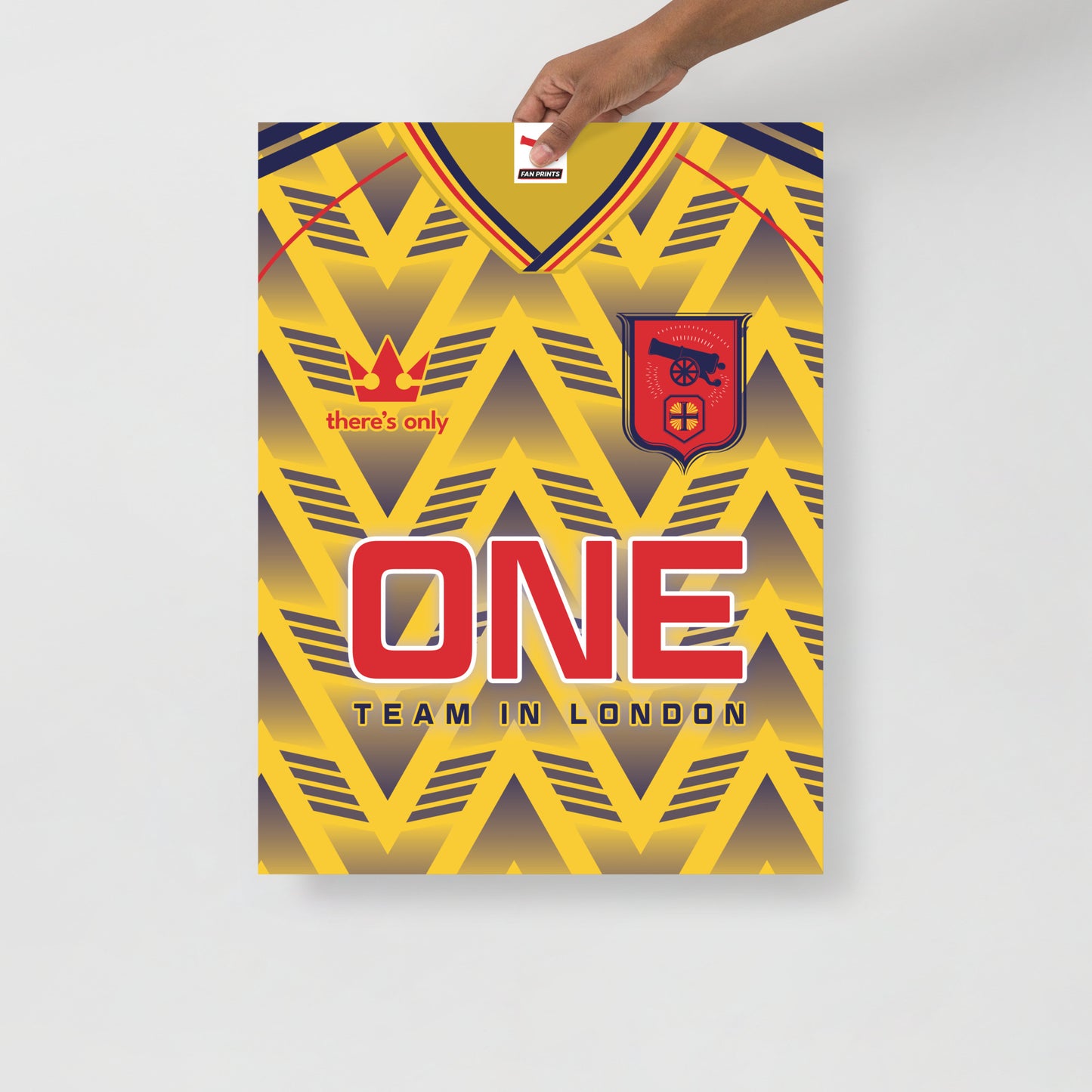 One Team In London Classic Retro Football Shirt Poster