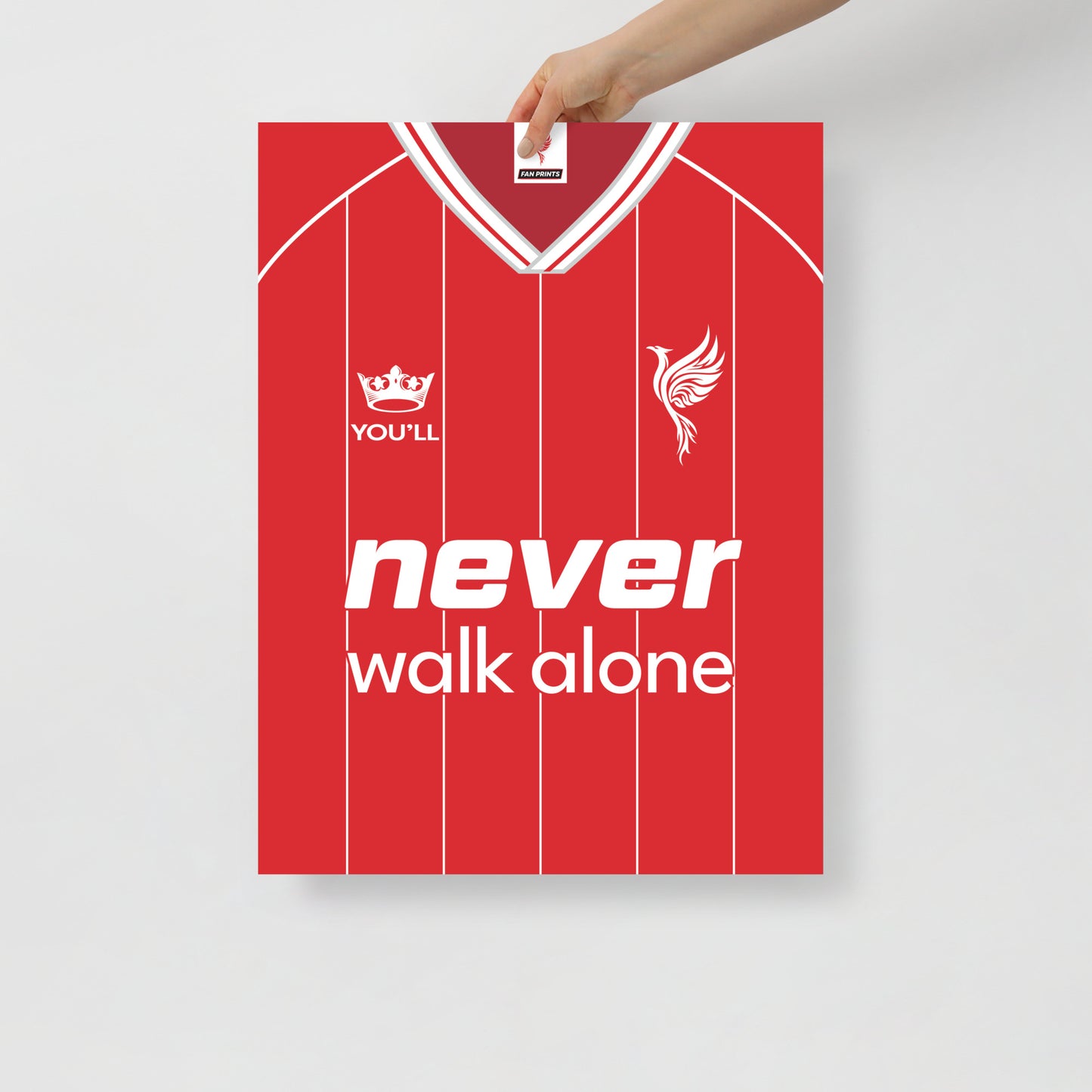 Never Walk Alone Classic Retro Football Shirt Poster