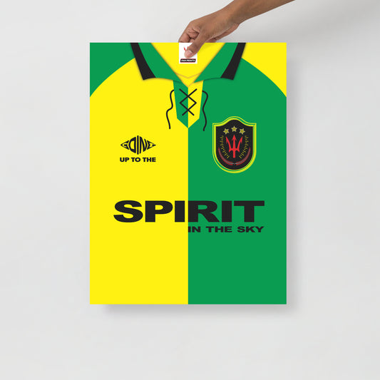 Spirit In The Sky Classic Retro Football Shirt Poster