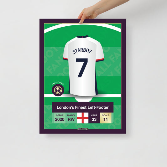 Starboy 7 - England Player Poster Euro 24