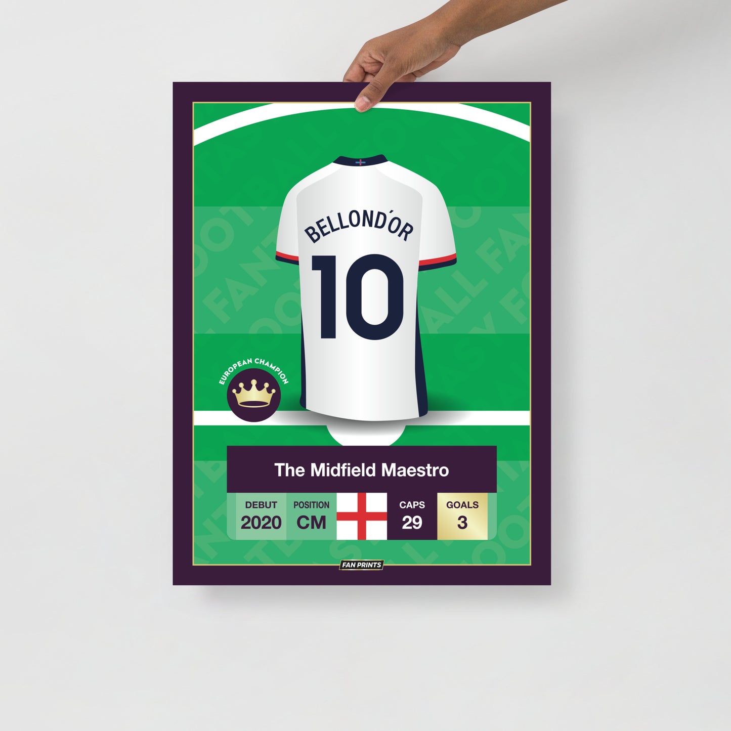 Bellon d'Or 10 - England Player Poster Euro 24