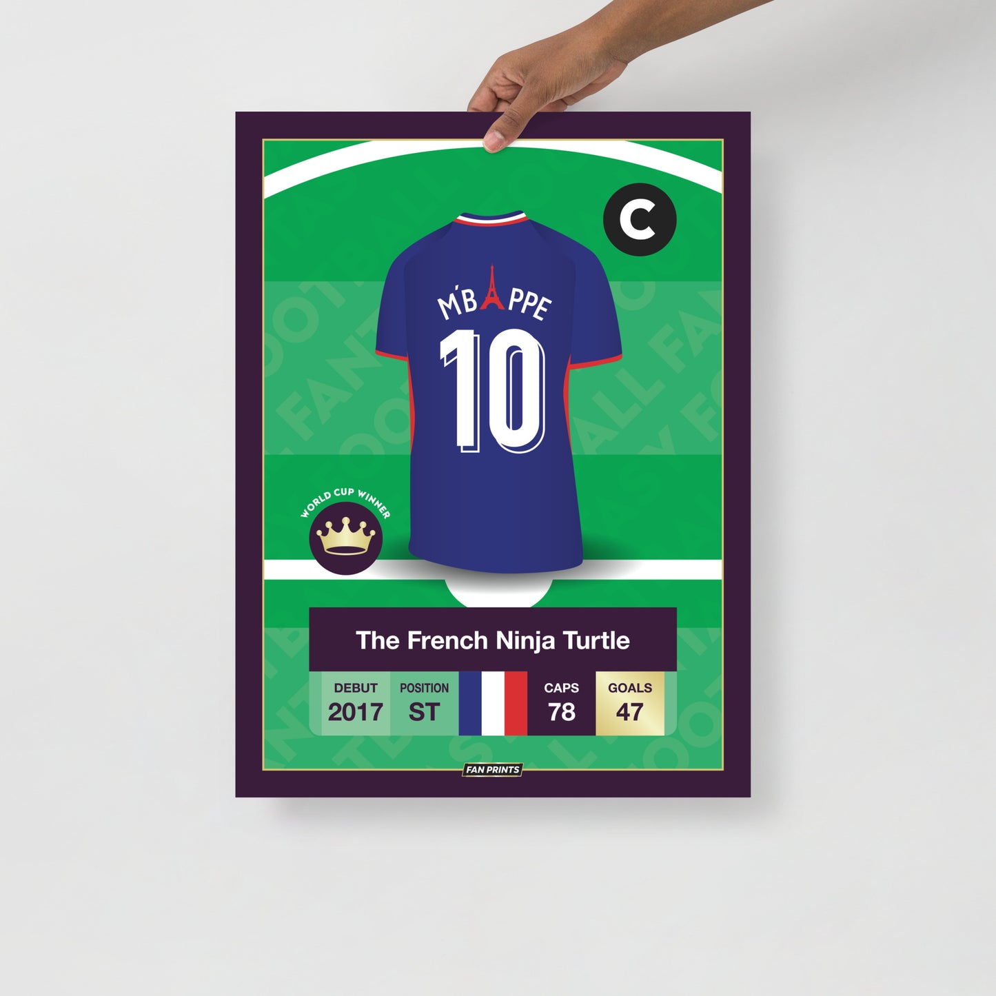 M'B*ppe 10 - France Player Poster Euro 24