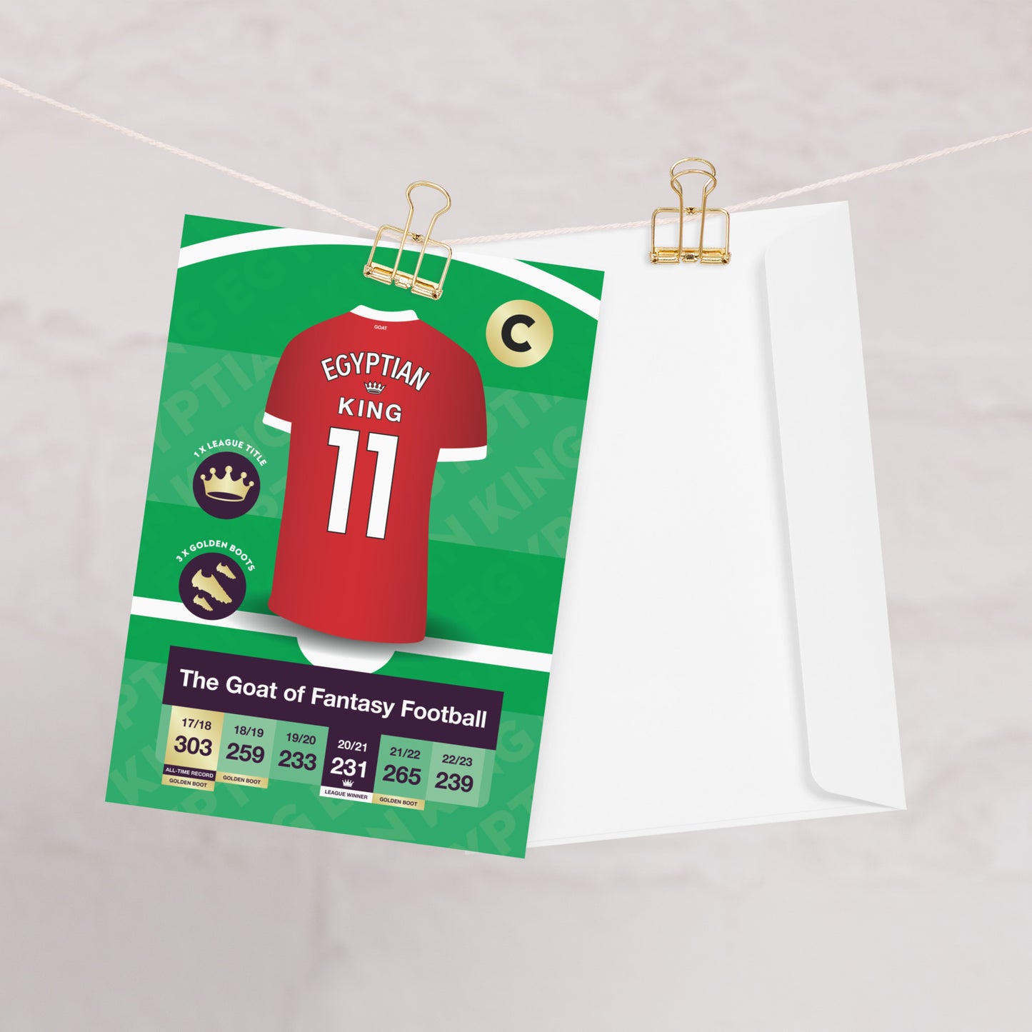 The Egyptian King - Fantasy Player Greeting Card