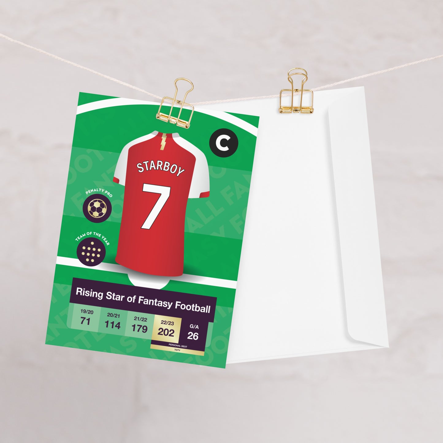 Starboy - Fantasy Player Greeting Card