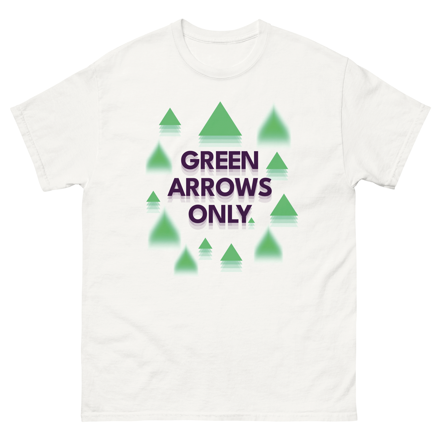 Green Arrows Only T-shirt (White)