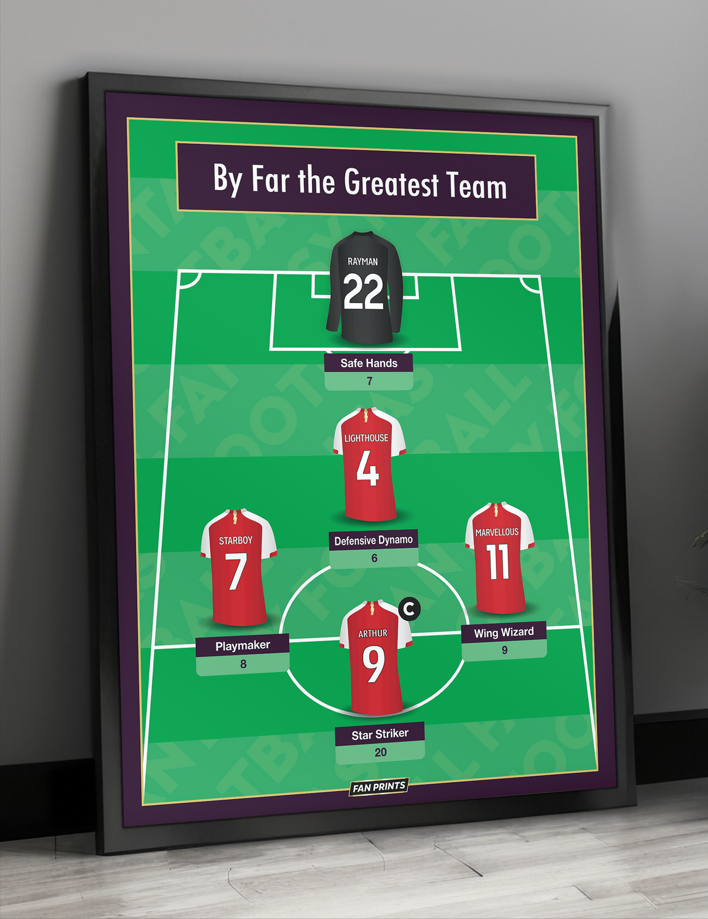 ASNL Dream Team Print - Personalised 5-a-Side Poster Gift