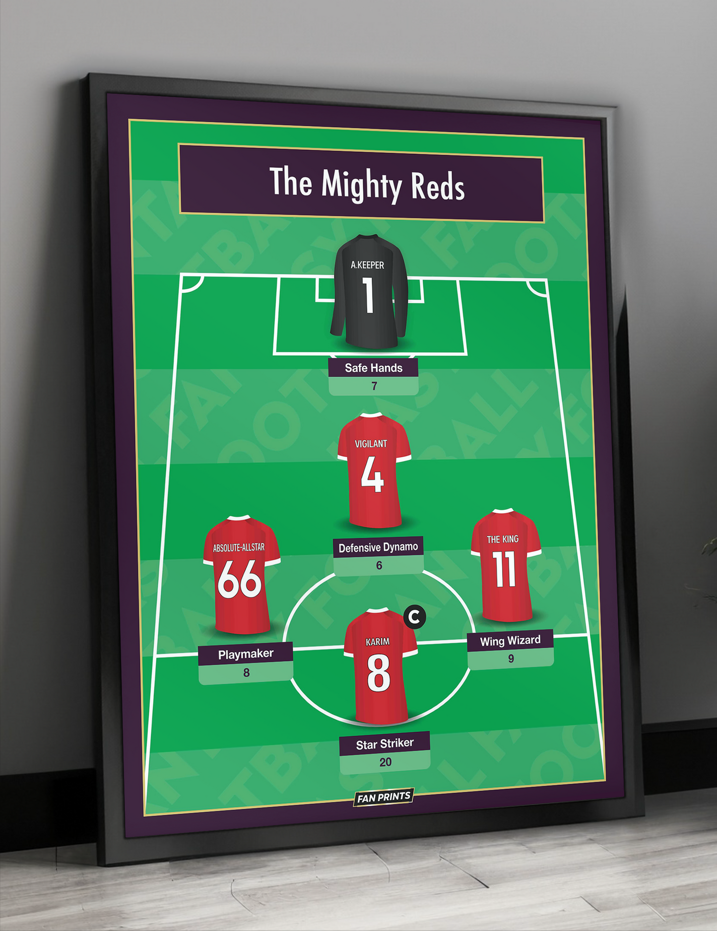 LVRP Dream Team Print - Personalised 5-a-Side Poster Gift