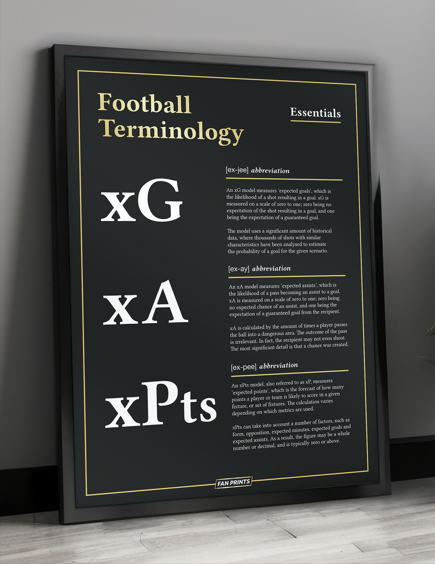 Fantasy Football Terminology Essentials Poster